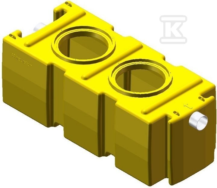 Osadnik SPE 2000/0200 – polietylenowy, pojemność 2250 l, króćce z PE – AQUAFIX 10PE 384320