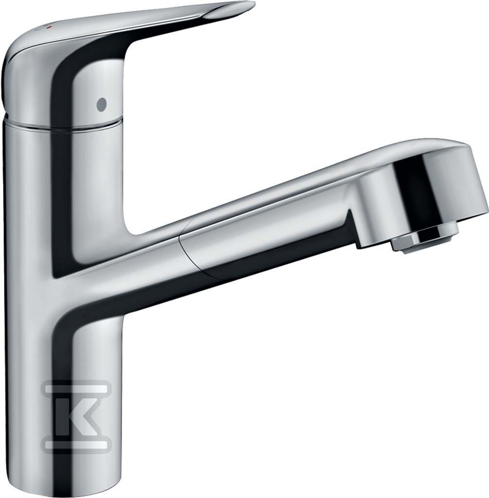 Bateria zlewozmywakowa Focus M42 jednouchwytowa 150, wyciągana wylewka, 1jet chrom 71814000