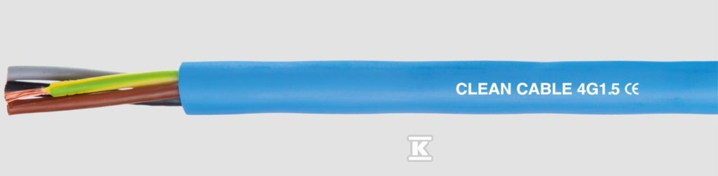 Przewód zasilający, bezhalogenowy, do pomp głębinowych do wody pitnej CLEAN CABLE 1×10 mm2 niebieski, żyły kolorowe wg DIN VDE 0293-308 / HD 308 S2 371049