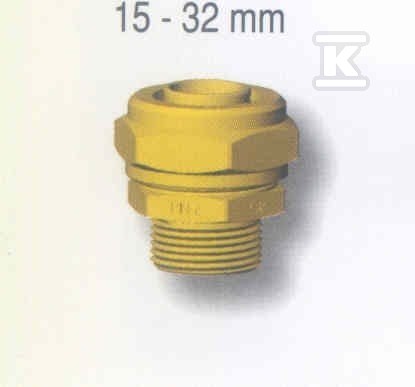 Złączka mosiężna przejściowa HELA-H 20×2.0mm-GZ 3/4″ PN6, do rur preizolowanych Pex/PE, oznaczenie: H 20 20-6 60602000100T
