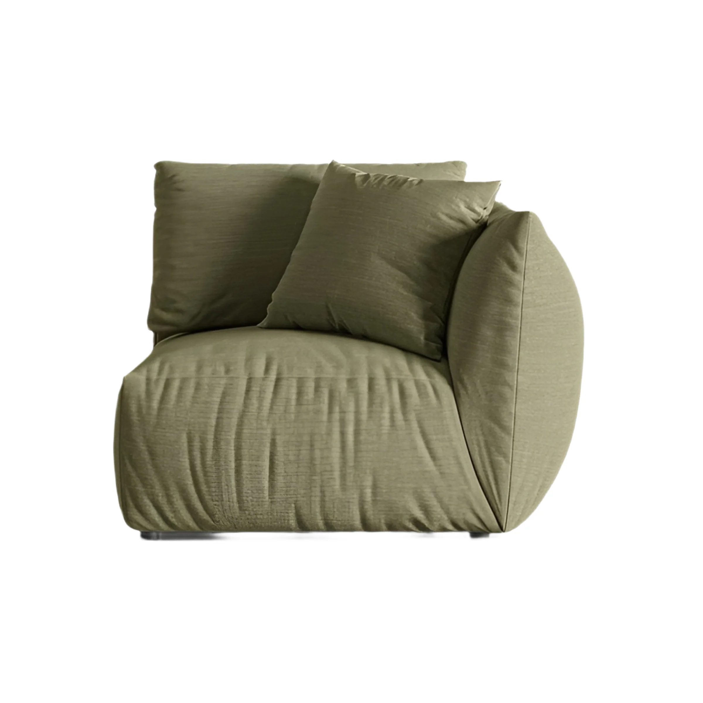 Sofa modułowa CHRIS – element prawostronny jasnozielony szenil