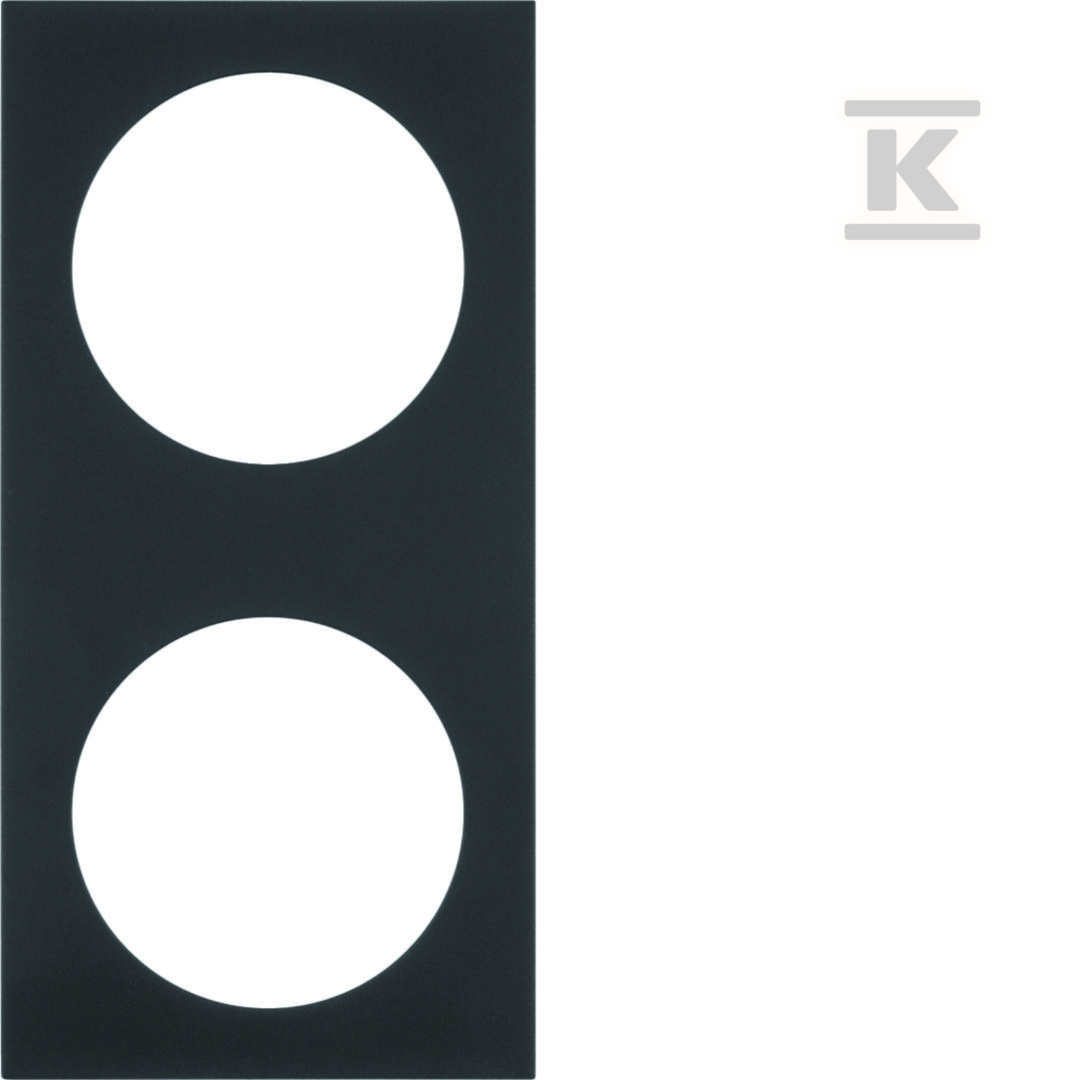 Ramka 2-krotna, granit czarny, jedwabny mat, lakierowany, INTEGRO 919762545