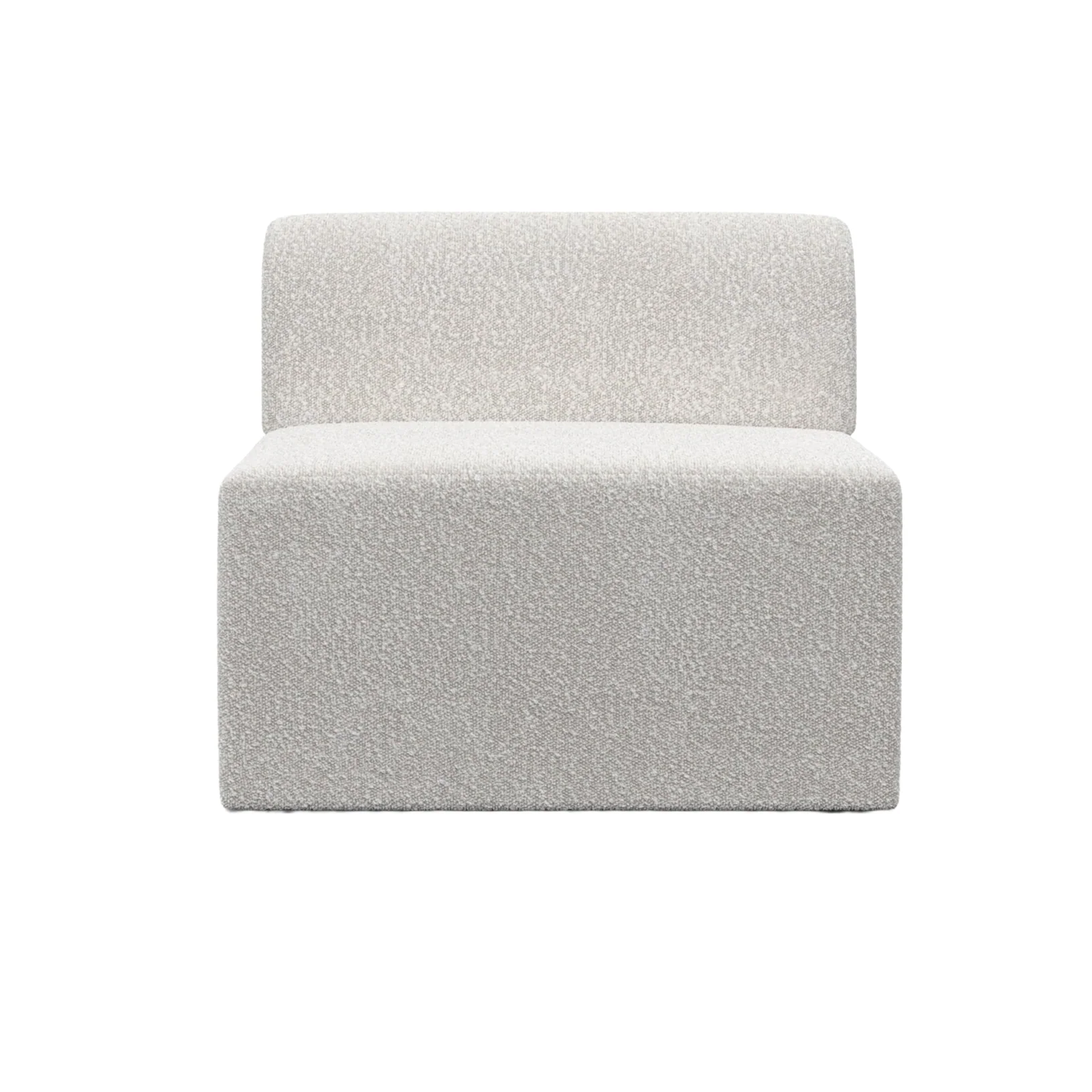 Sofa modulowa TORI – moduł środkowy biały boucle