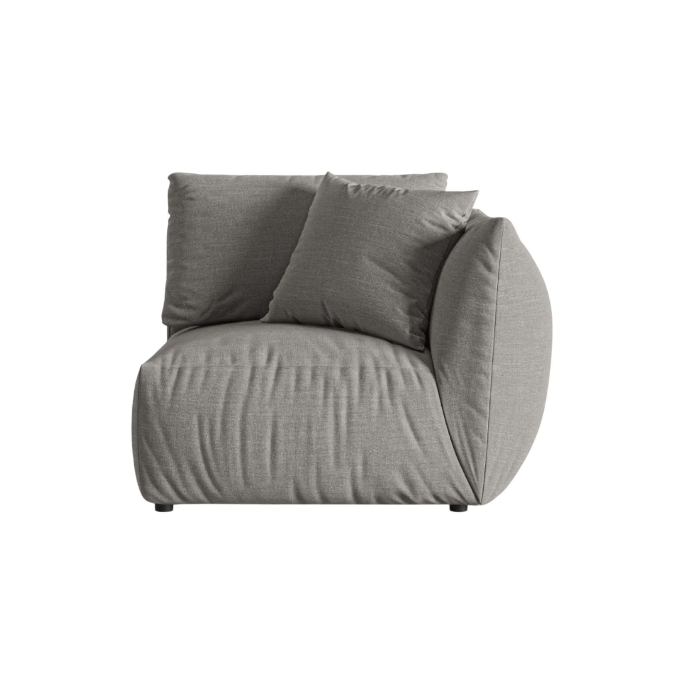 Sofa modułowa CHRIS – element prawostronny szary szenil