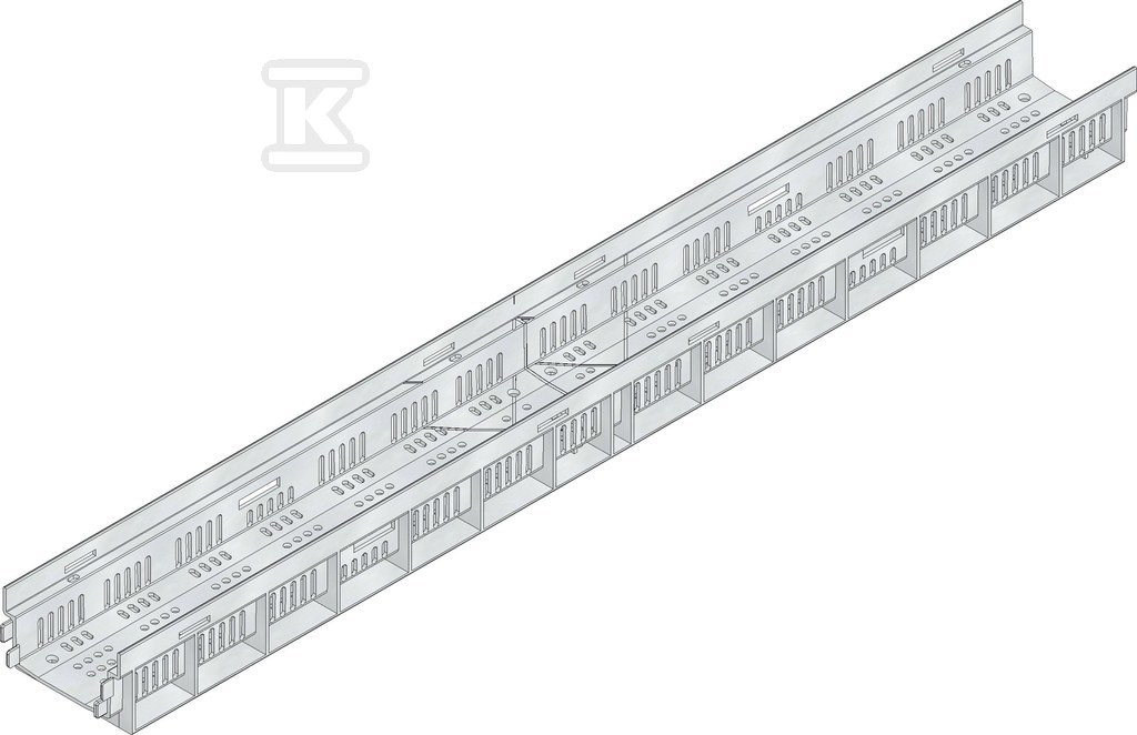 Korytko DACHFIX RESIST typ 75, z tworzywa, kolor srebrny 63000