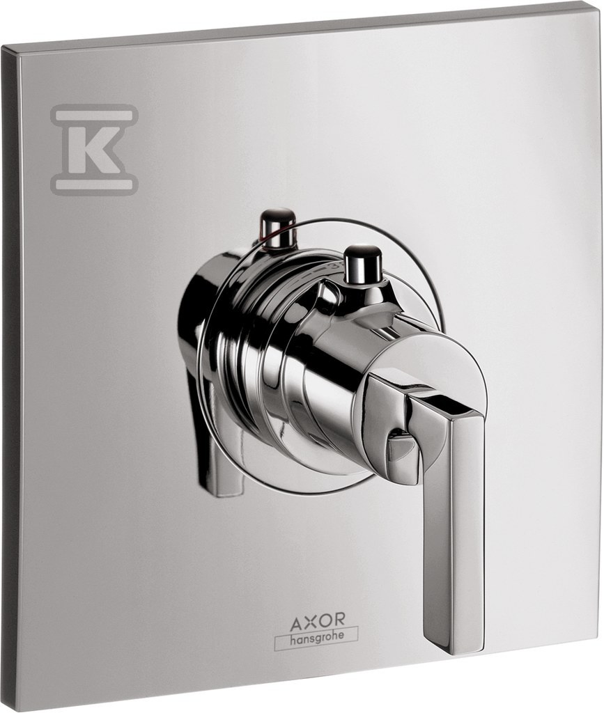 Bateria termostatowa Hansgrohe Axor Citterio podtynkowa High Flow, element zewnętrzny, pokrętło jednoramienne chrom 39711000