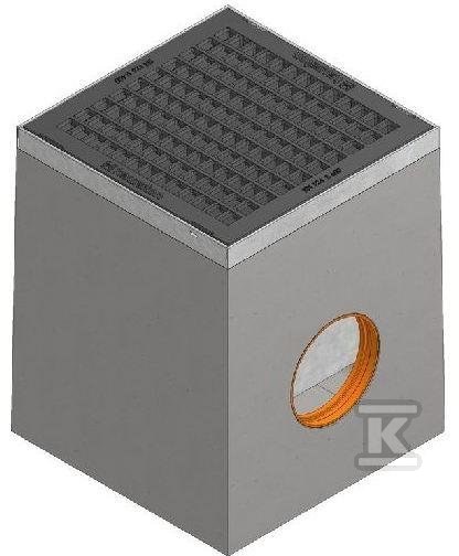 Studzienka FASERFIX POINT KS 40/40 1-częściowa z rusztem żeliwnym kratowym GUGI MW 15/25, ocynkowana, klasa E 600 4720