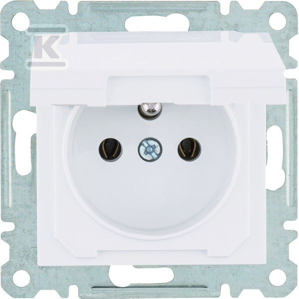 Gniazdo 2P+E z klapką IP44, 230V/16A, biały LUMINA WL1120