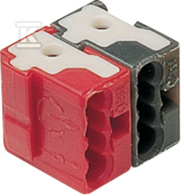 Zacisk systemowy 2-biegunowy czerwony/czarny, KNX E/S TG008