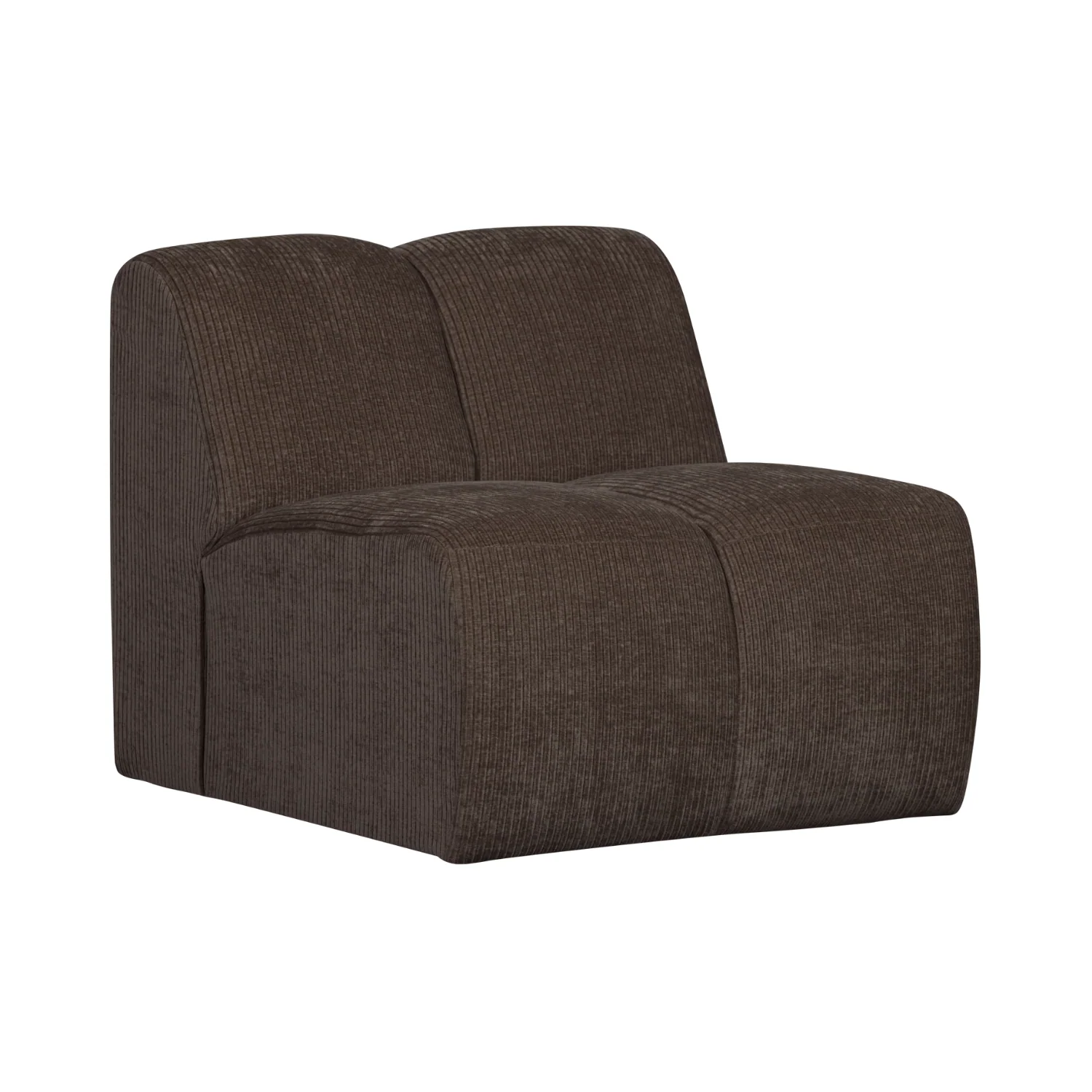 Sofa modułowa MOJO – element 1-osobowy ciemnobrązowy sztruks