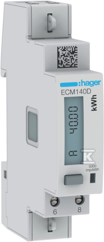 Licznik energii elektrycznej 1-fazowy, 40A 1M, M-bus, MID ECM140D