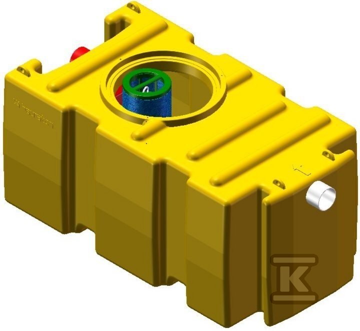 Separator koalescencyjny KPE 08 – polietylenowy, przepustowość maks. 8 l/s, króćce z PE – AQUAFIX 10PE 383508