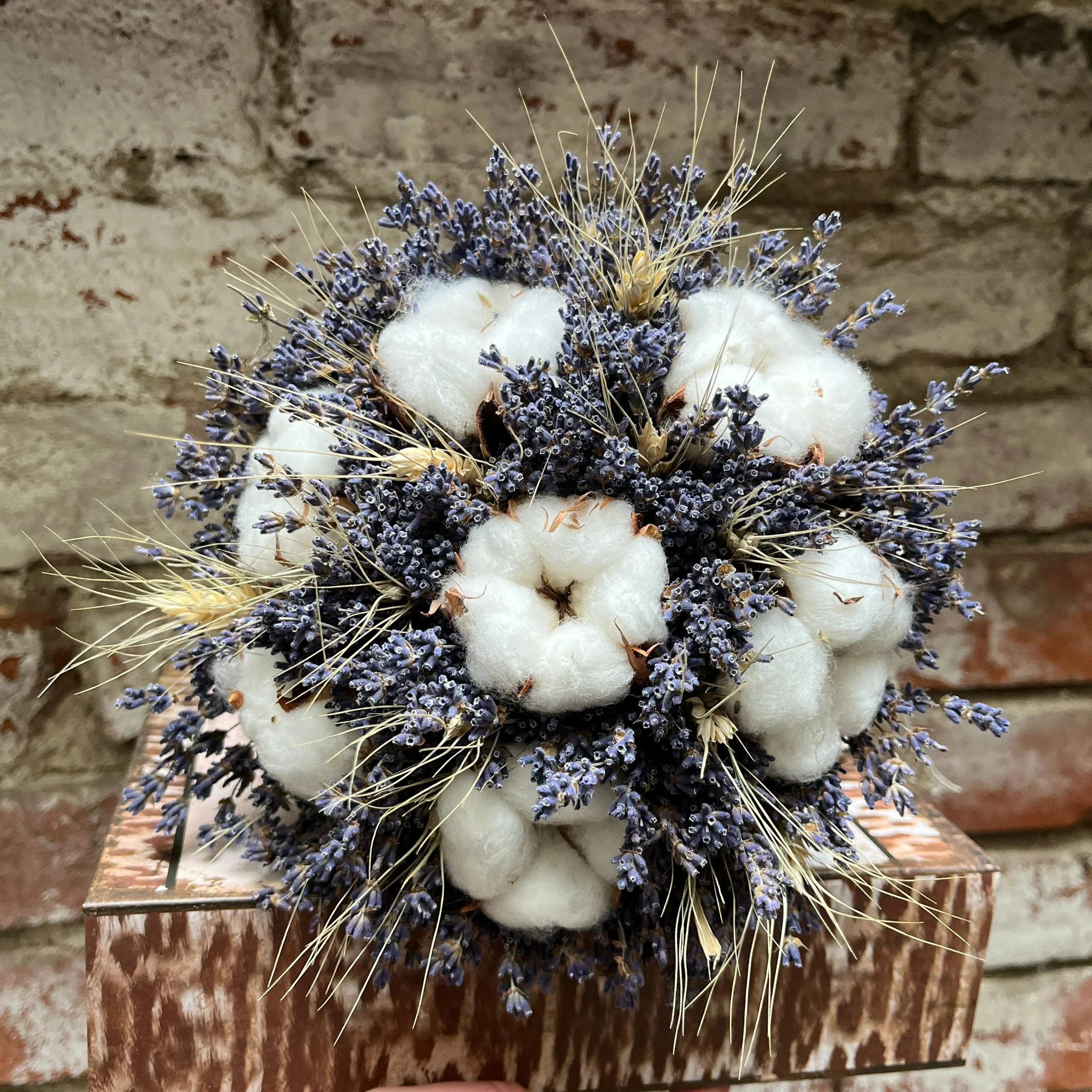 Buchet special din lavanda, spice de grau si flori de bumbac