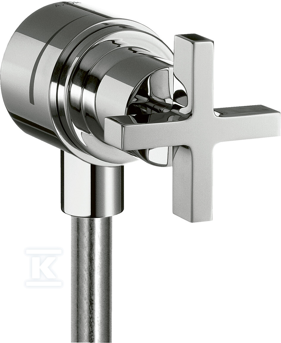 Zawór odcinający Hansgrohe Axor Citterio Fixfit Stop, montaż ścienny, z uchwytem krzyżowym chrom 39883000
