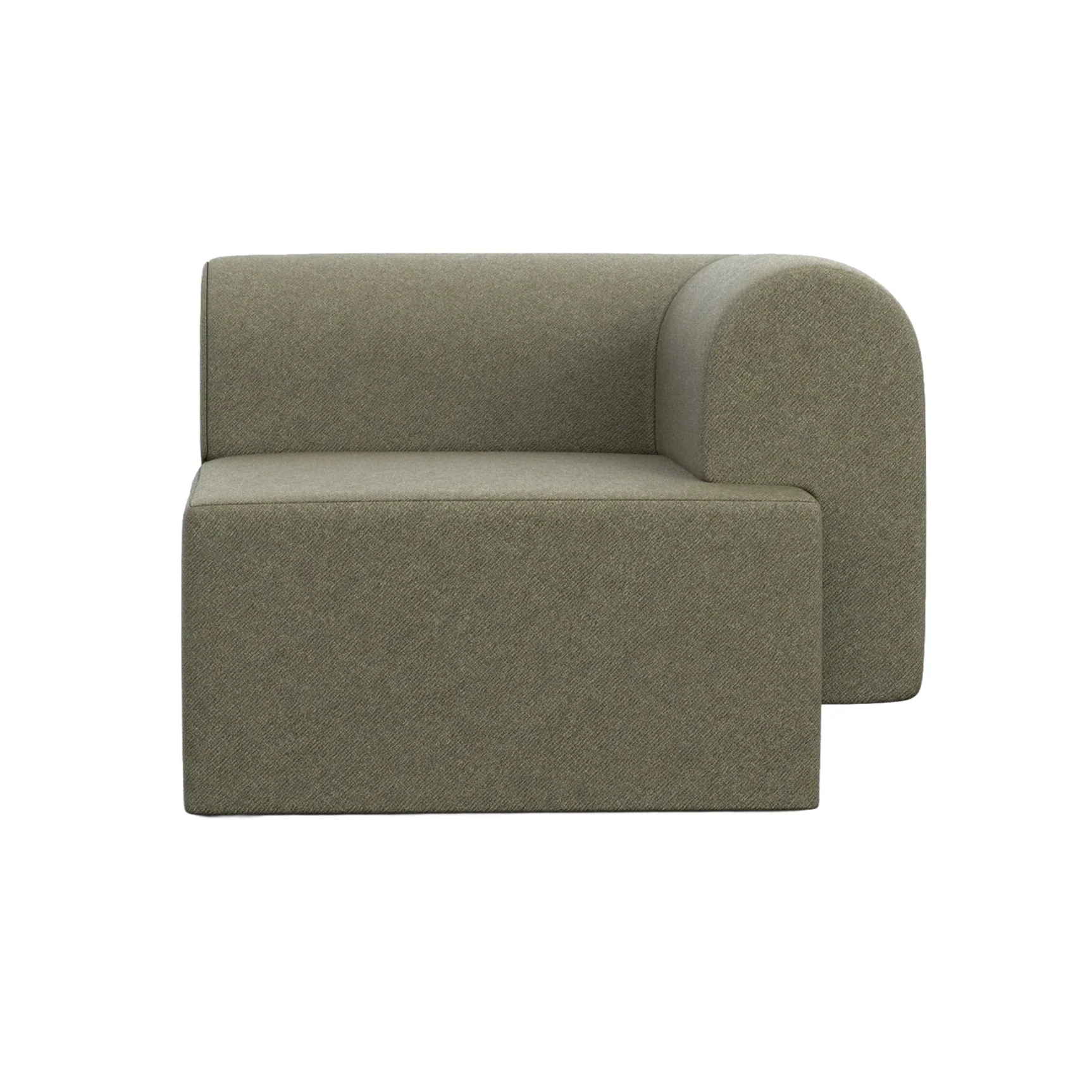 Sofa modulowa TORI – moduł prawostronny zielony