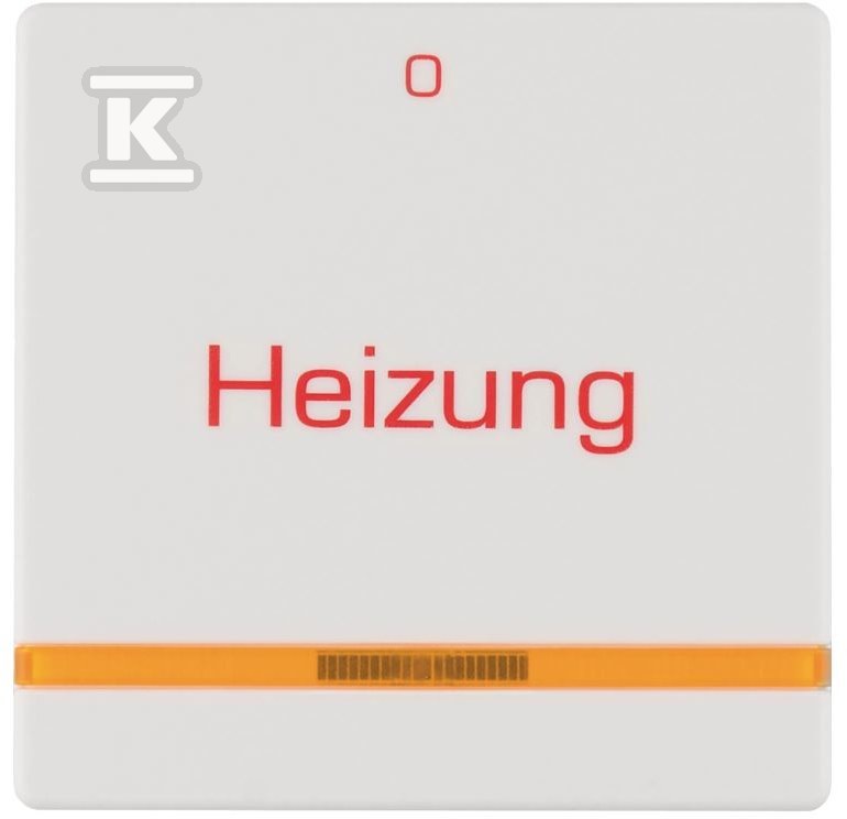 Klawisz z soczewką i nadrukiem „Heizung” i „0”, biały aksamit, Q.X 16216009