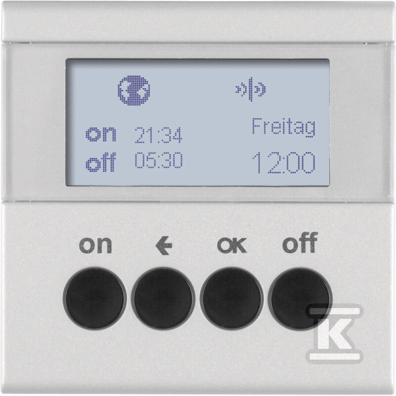 Łącznik czasowy do sterowników załączających i mechanizmów zasilających, alu mat, quicklink, B.KWADRAT/B.7 KNX RF 85745283