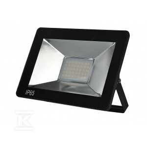 Naświetlacz LED, 365x265x35 IP65 230V 200W 4000K czarny z przewodem i regulowanym uchwytem montażowym, małe gabaryty, klasa ochronności II LED-3055
