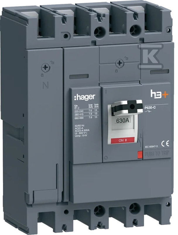 Rozłącznik mocy h3+ P630 4x630A HCW631AR