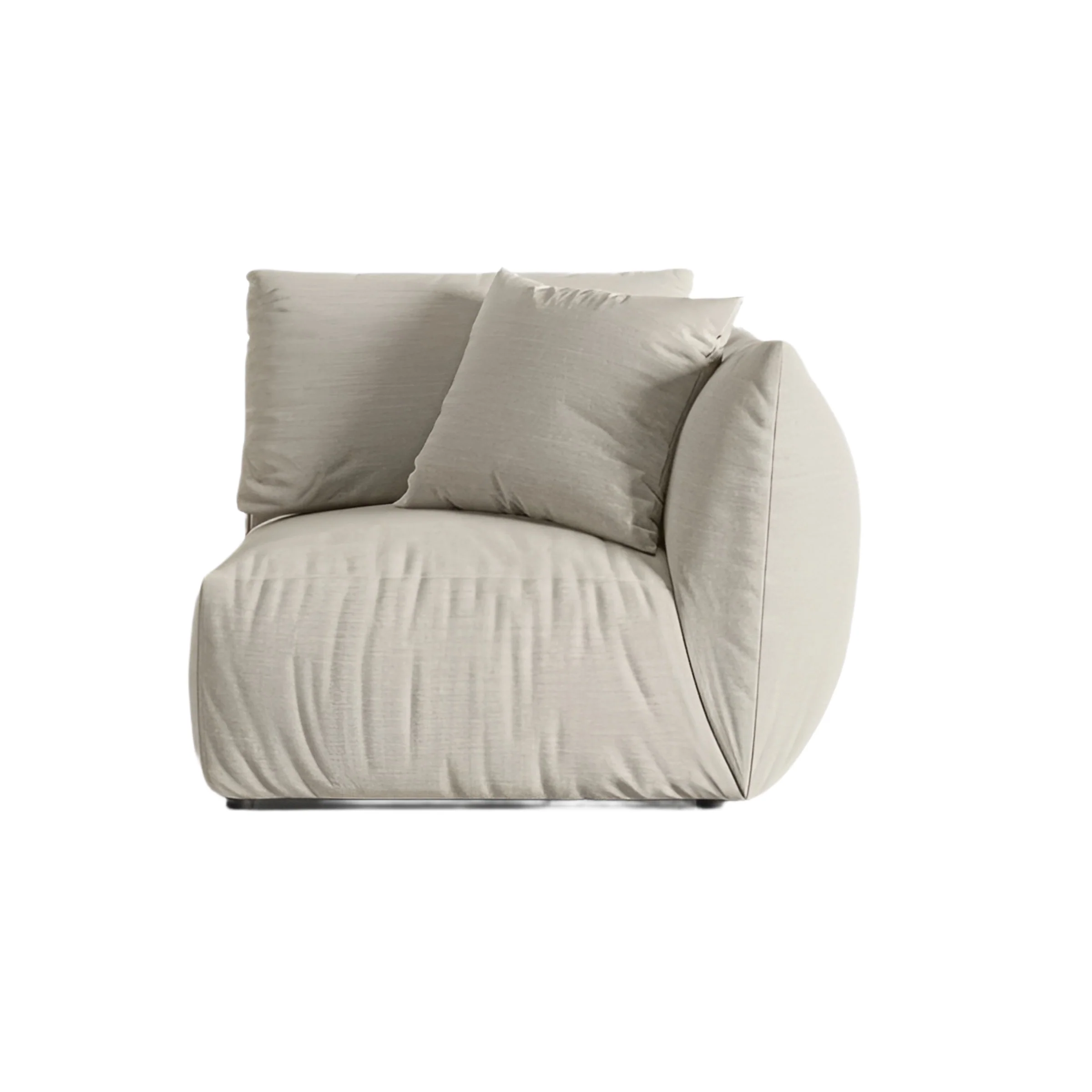 Sofa modułowa CHRIS – element prawostronny kremowy szenil