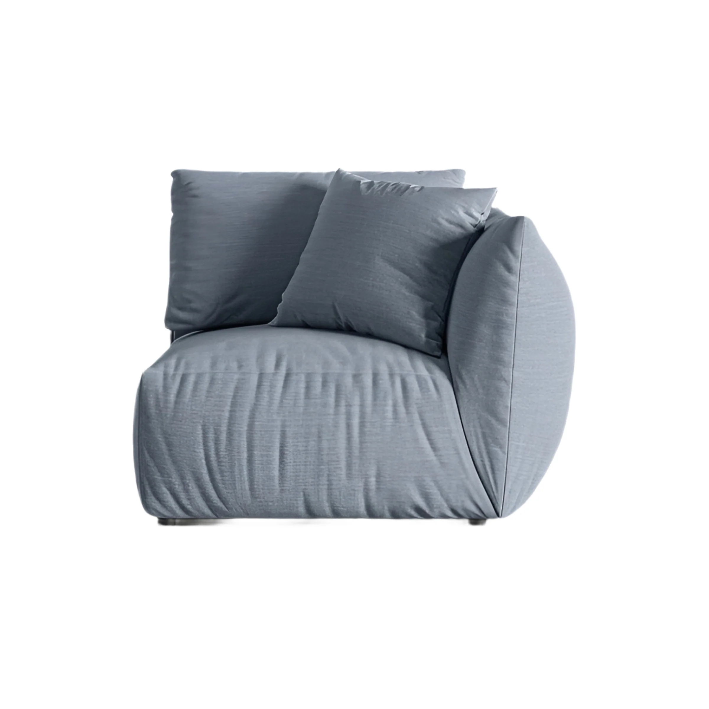 Sofa modułowa CHRIS – element prawostronny jasnoniebieski szenil