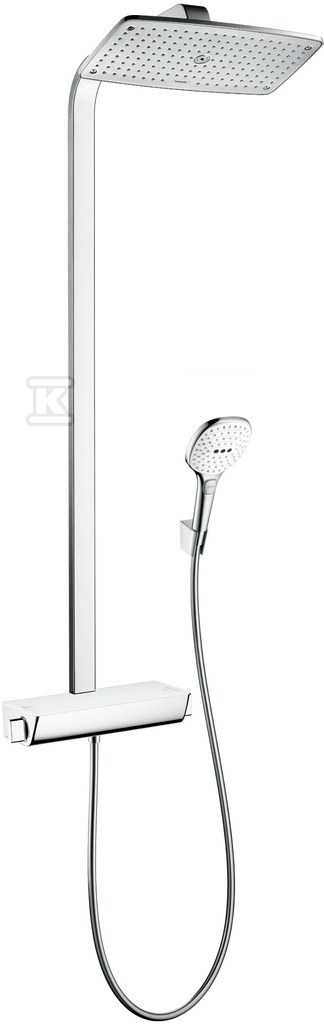 Zestaw prysznicowy z deszczownicą Hansgrohe Raindance Select 360, 1 strumieniowy DN15 – biały / chrom 27112400
