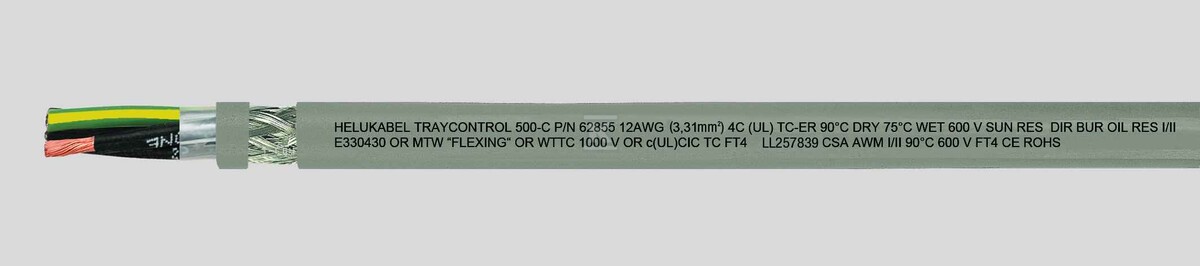 Przewód TRAYCONTROL 500-C 12XAWG14 żyły czarne numerowane, ekranowany 62849