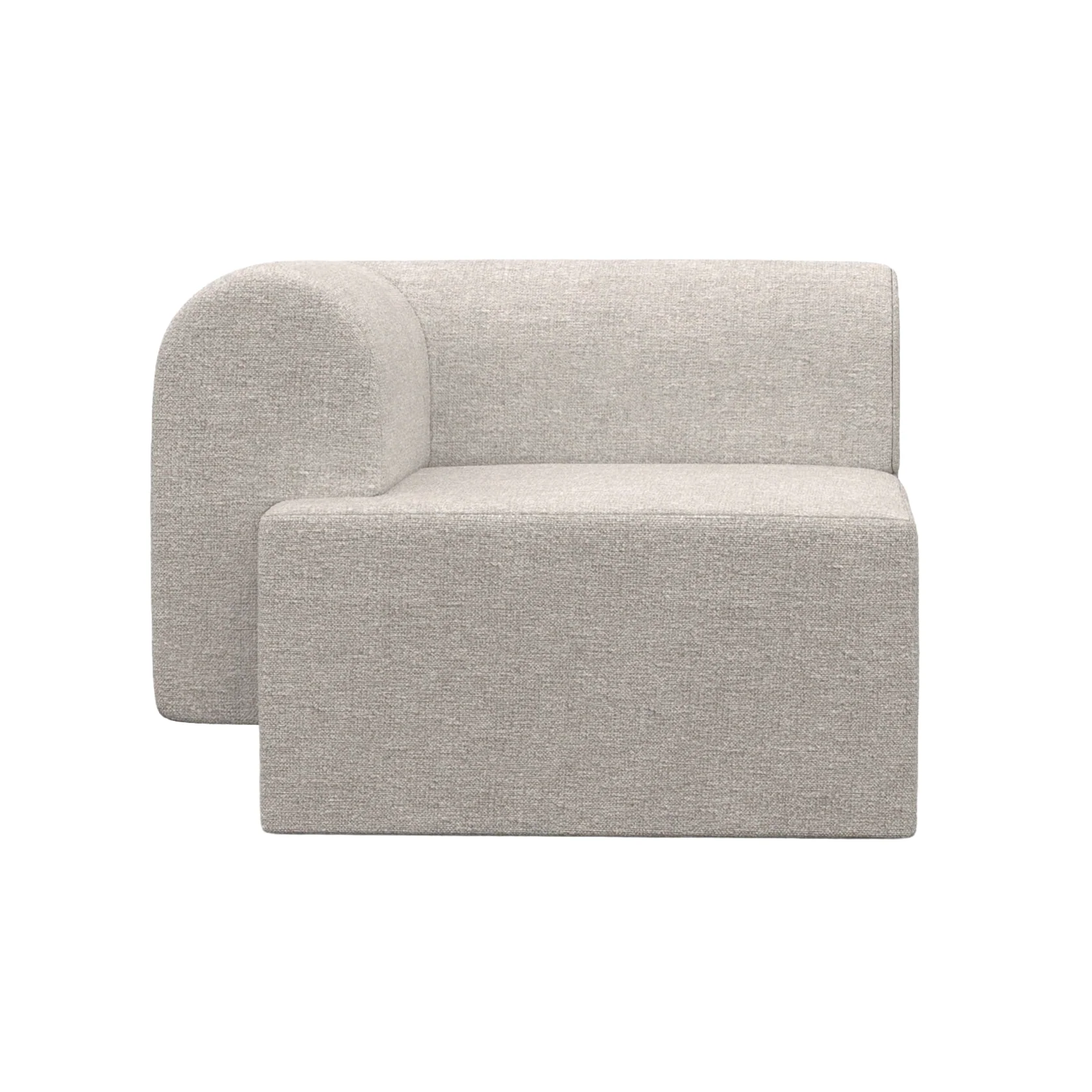 Sofa modułowa TORI – moduł lewostronny jasnoszary