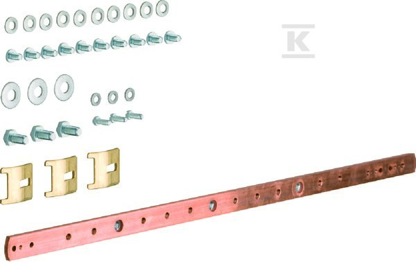Szyna uziemiająca Cu 20×5 mm 2-polowa UZ020