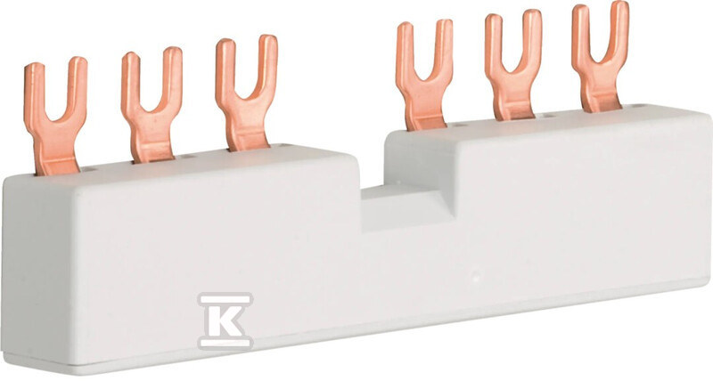 Szyna fazowa widełkowa 3P do 2 wyłączników silnikowych mm5xxN, 10 mm2 KD302M