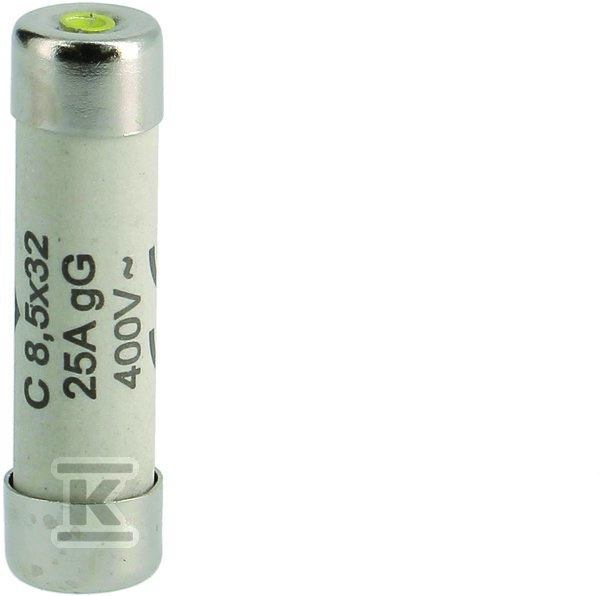 Wkładka bezpiecznikowa cylindryczna C 8, 5x32mm gG 25A 400VAC L8532C25