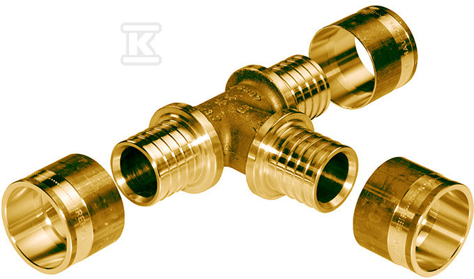 Redukcja mosiężna nakrętno-wkrętna PEX-HELA GZ x GW 6 bar 75×63 2 1/2″x2″ przyłączeniowa do Pex, do rur preizolowanych CALPEX R7563H