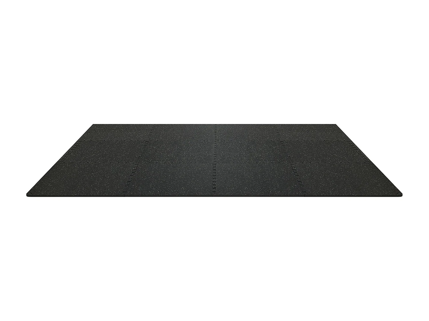 Karpet Gumowy SucceBuy do Fitnessu, 12 Sztuk, 1.27 cm Grubości, 60.96 x 60.96 cm, Czarny-Szary Redukcja Dźwięku i Hałasu 4736077