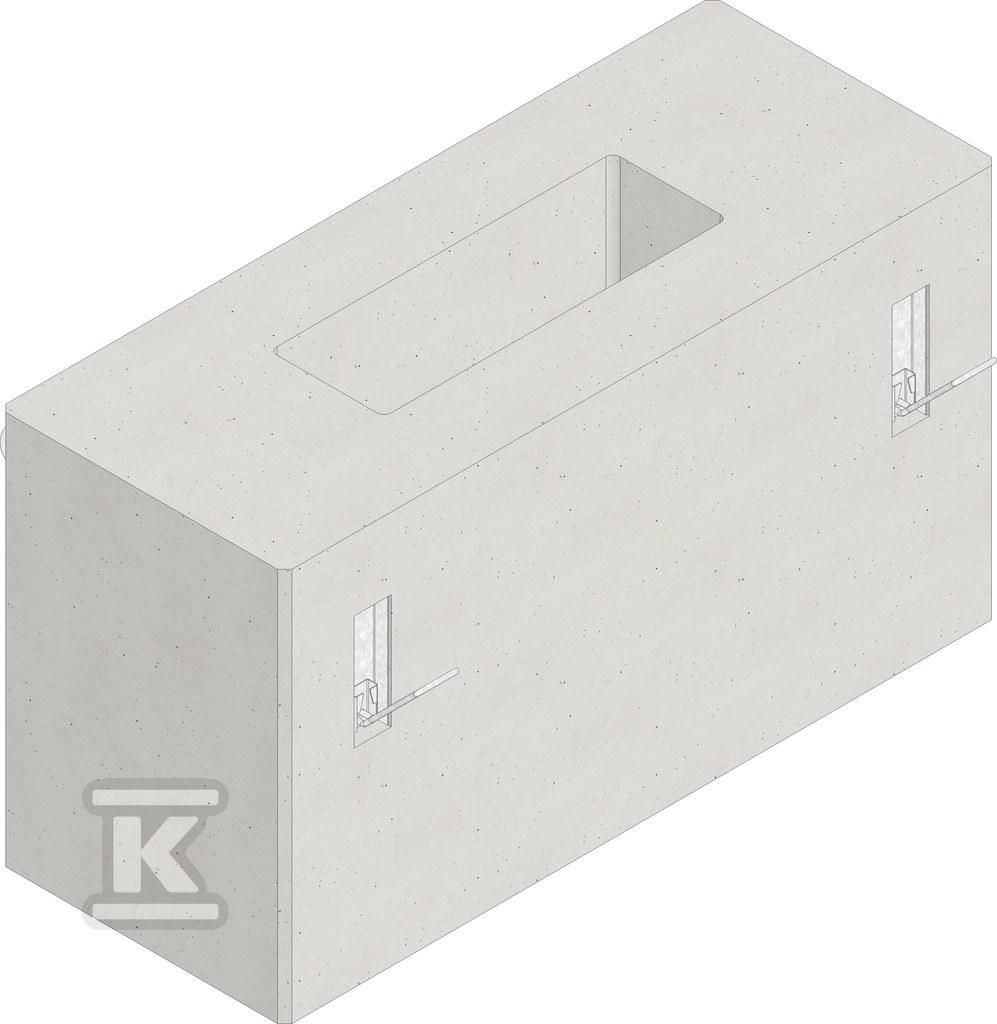 Element pośredni studzienki FASERFIX BIG BL 100, z 2 kotwami kulistymi, zbrojony 81796