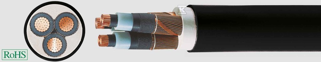 Przewód instalacyjny (N)YFGY 3×95 3,6/6 kV typ SM 34191