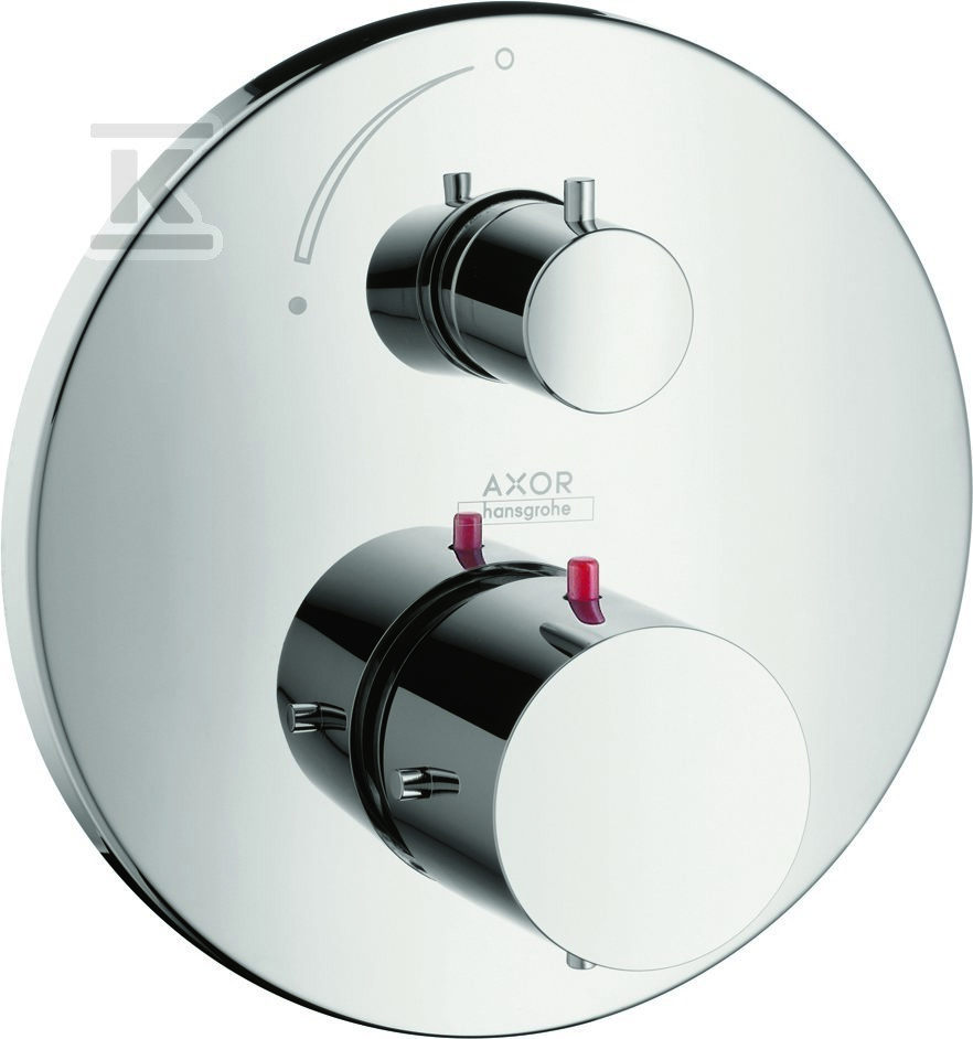 Bateria termostatowa Hansgrohe Axor Starck podtynkowa, z zaworem odcinającym, element zewnętrzny chrom 10700000