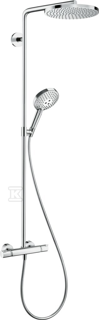 Zestaw prysznicowy z deszczownicą Raindance Select S 240 1 strumieniowy PowderRain – termostat chrom 27633000