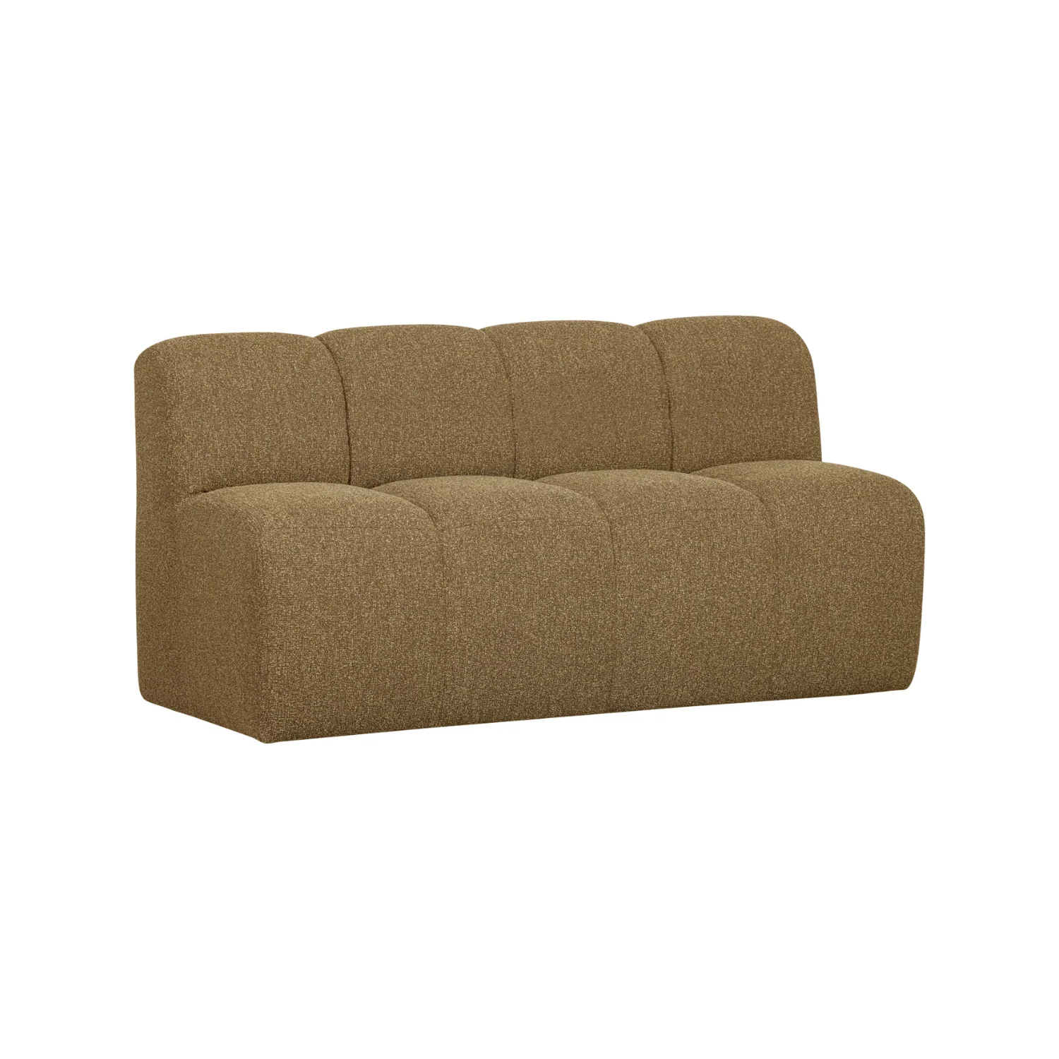 Sofa modułowa MOJO BENCH – element 3-osobowy ciemny miodowy bouclé