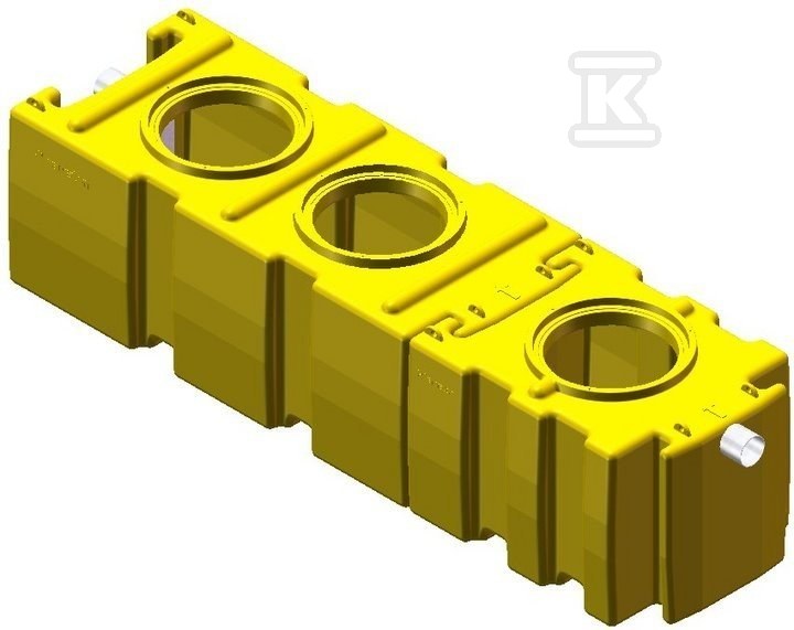 Separator tłuszczów SFPE 10/1000 – z osadnikiem, 10 l/s, poj. os. 1000 l, PE – AQUAFIX 10PE 385310