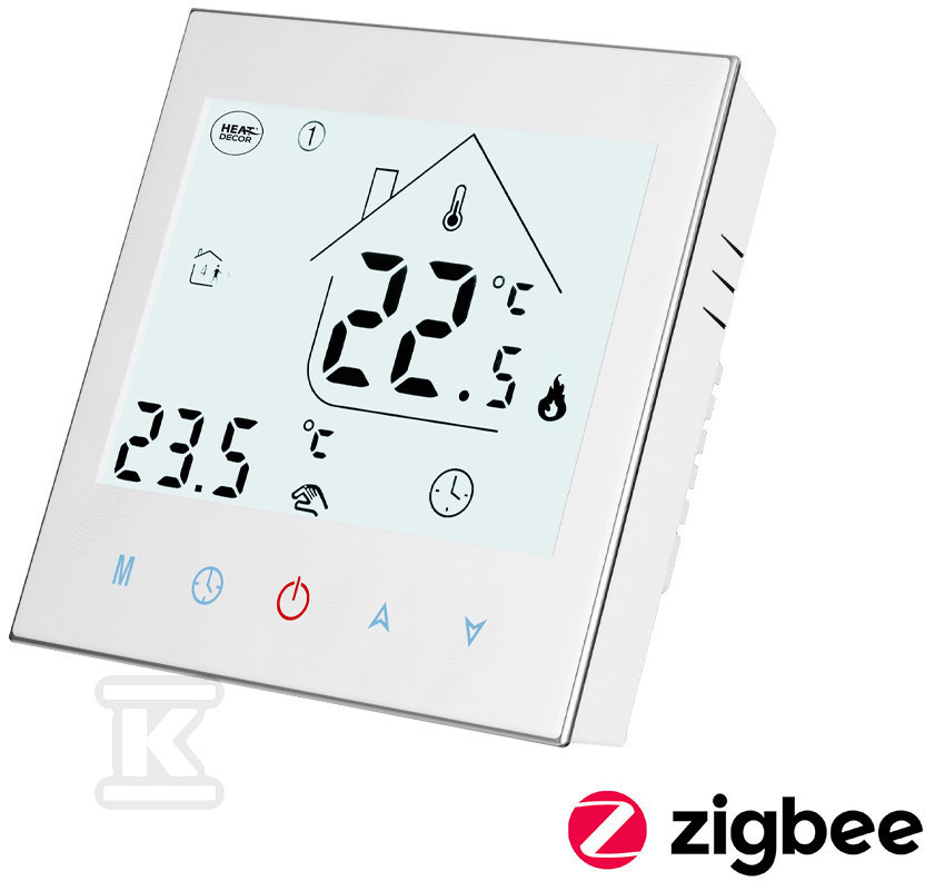 Termostat programowalny HD-T1000.W z komunikacją Zigbee 3.0 – biały T1000.Z.W