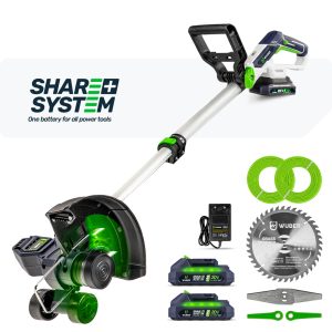 Akumulatorowa podkaszarka 3W1 Share+ System 20V 2xAKU WUBER Akumulatorowa podkaszarka 3W1 Share+ System 20V 2xAKU WUBER