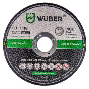 Tarcza do metalu 125×1 mm 10 sztuk WUBER