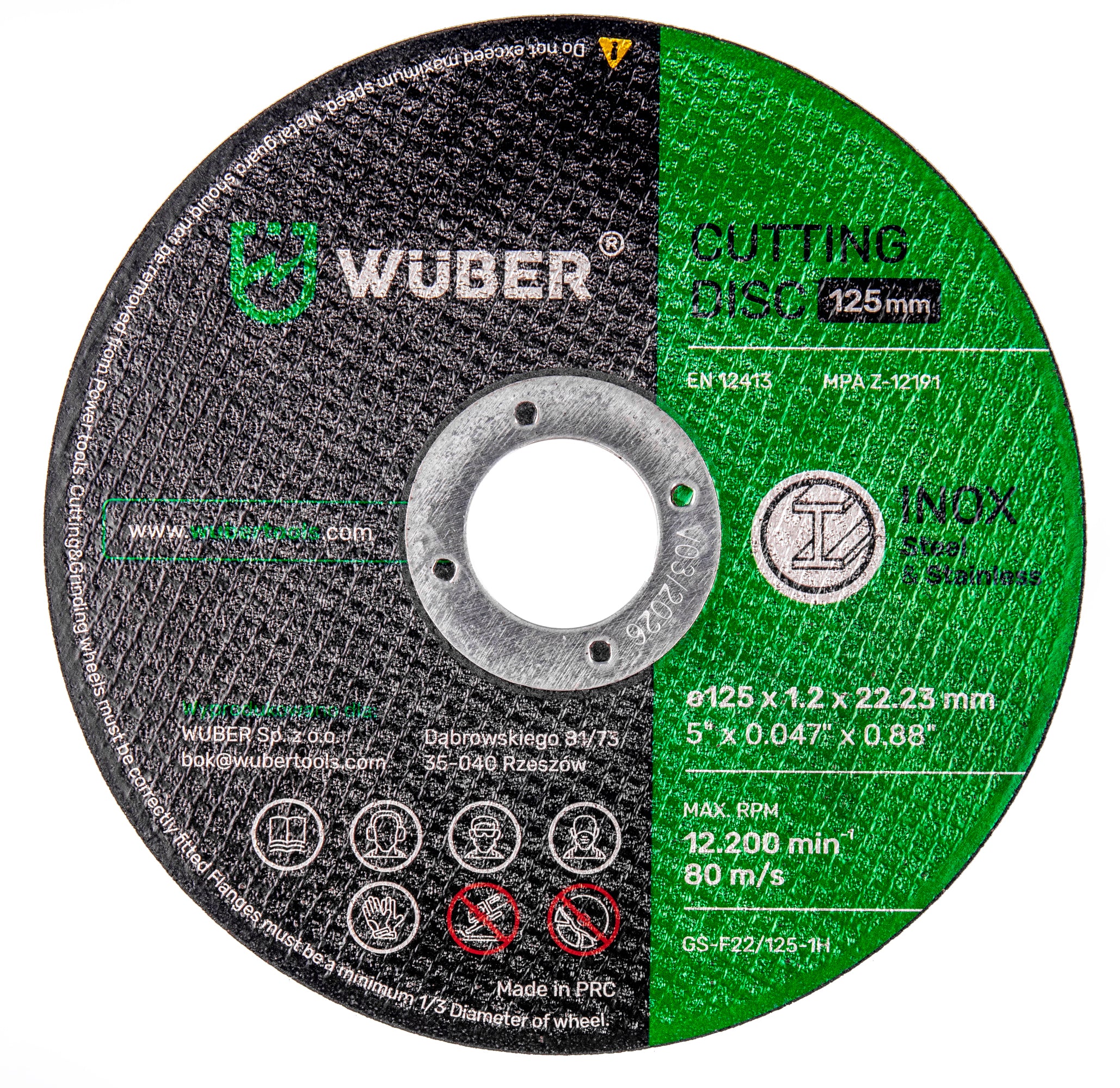 Tarcza do metalu 125x1,2 mm WUBER