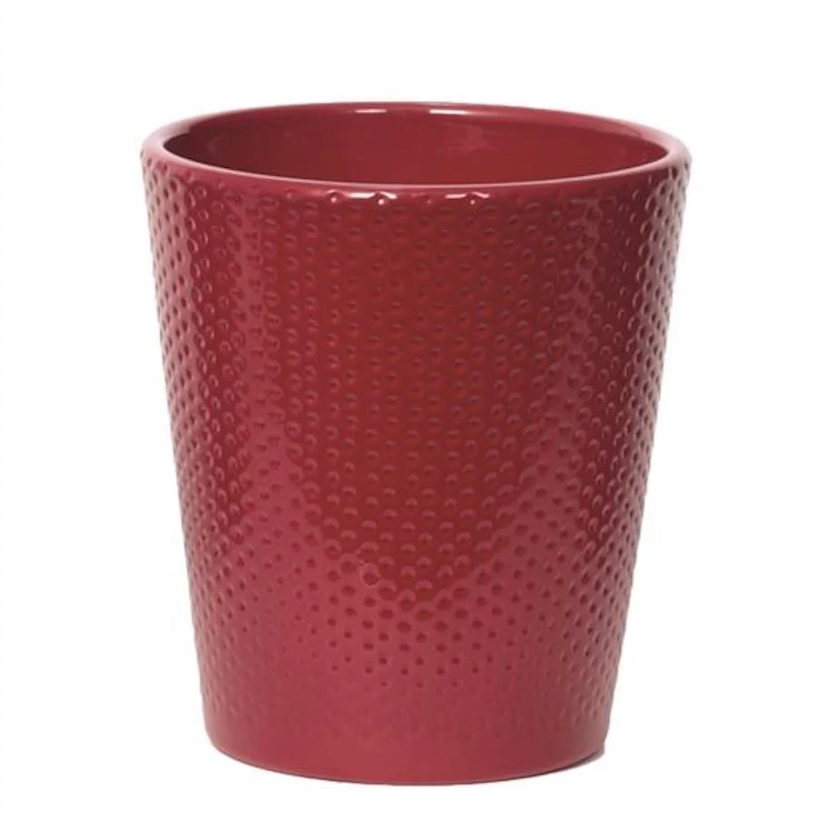 Vas decorativ rosu Dots Red Cherry D12