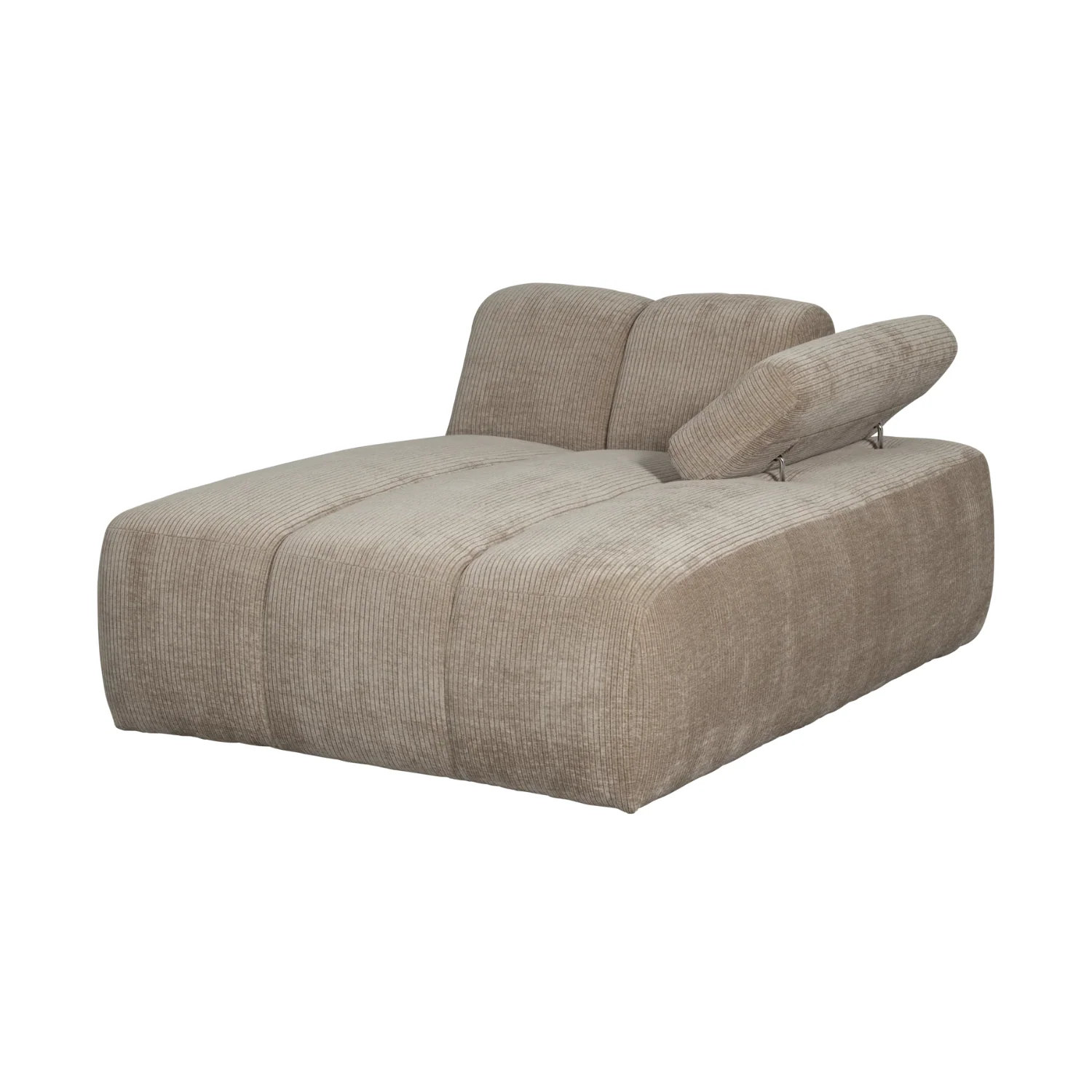 Sofa modułowa MOJO – szezlong prawostronny ciemny piaskowy sztruks