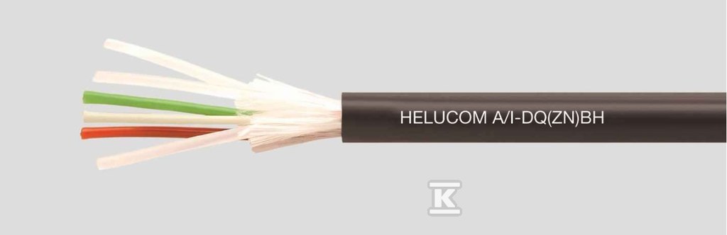 Kabel światłowodowy helucom A/I-DQ(ZN)BH 24 G50 /125 WEW/ZEW, opona frnc, czarny 81495