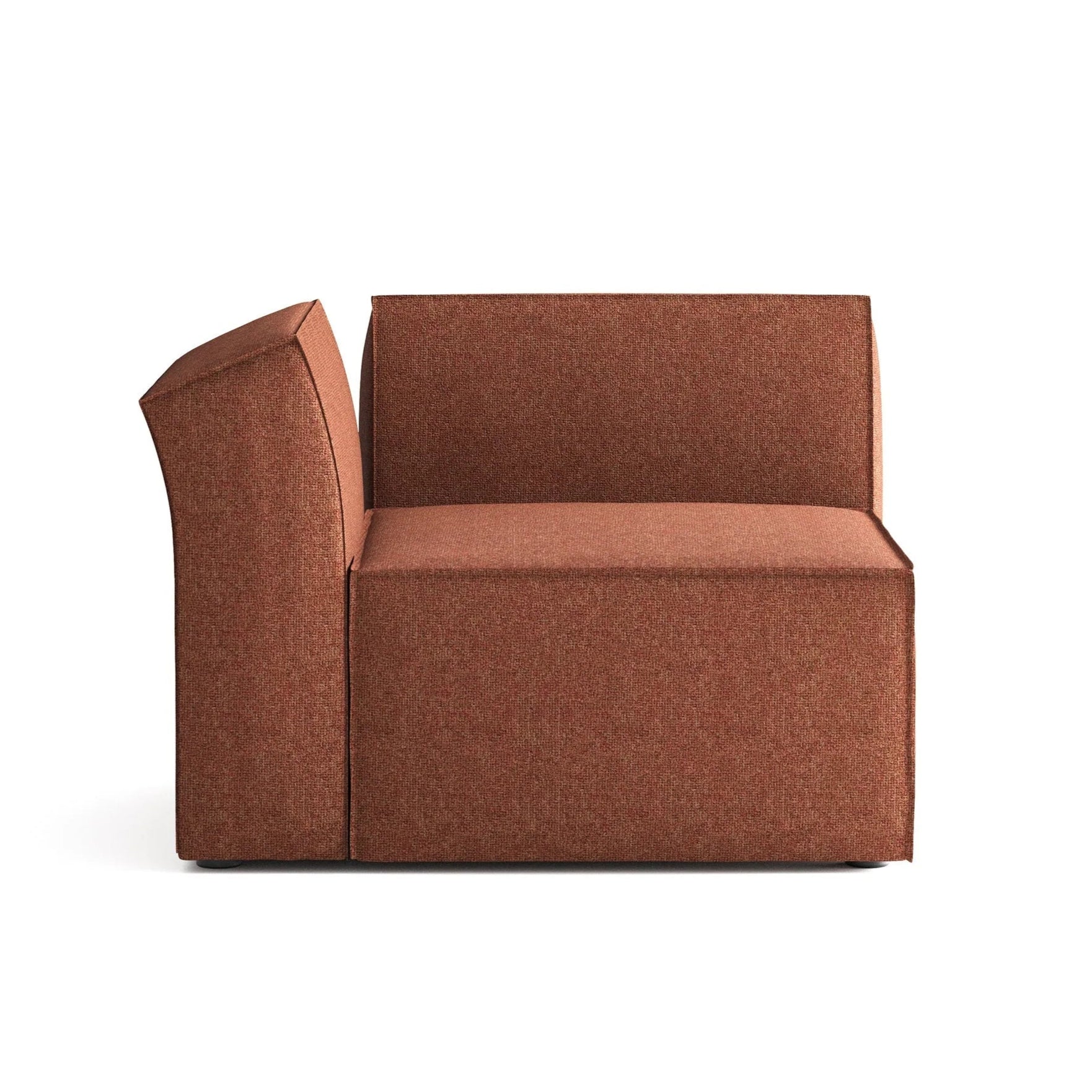 Sofa modułowa ANDO – moduł lewostronny rdzawy