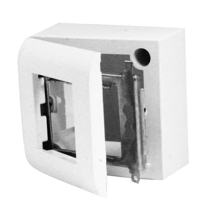 Obudowa natynkowa 2‑modułowa do osprzętu w standardzie 45x45mm (zawiera SUP metalowy i RAM) OBUK‑2/M
