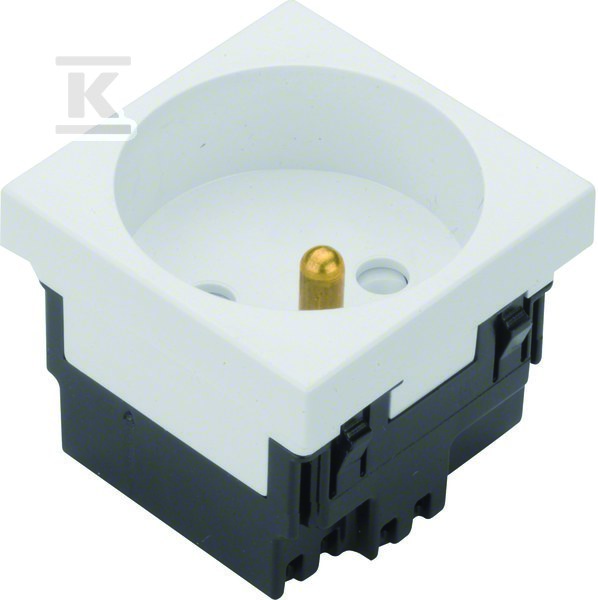 Gniazdo 2P+Z 33° 1-krotne 45×45 mm bezhalogenowe biały, TEHALIT.GB-EG EER1339010