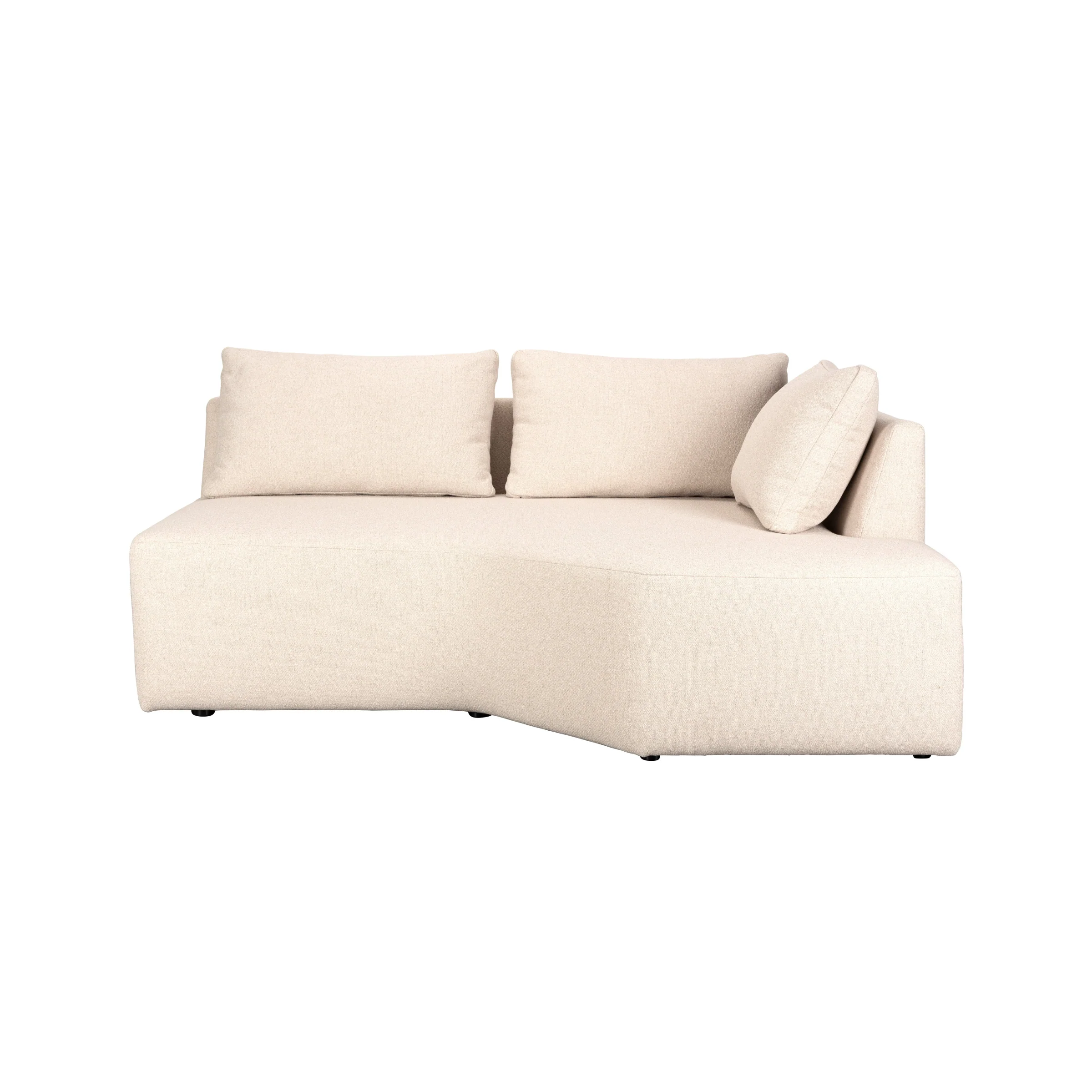 Sofa modułowa PROSPER – element końcowy prawostronny piaskowy